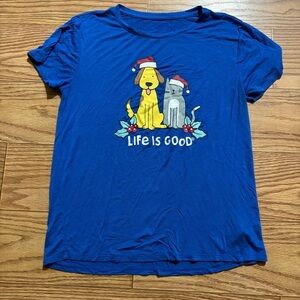Life is Good Christmas Shirt XS